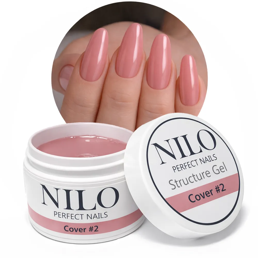 NILO Perfect Nails Builder Gel Cover 2 (15g) – Kryjący Żel Budujący Samopoziomujący